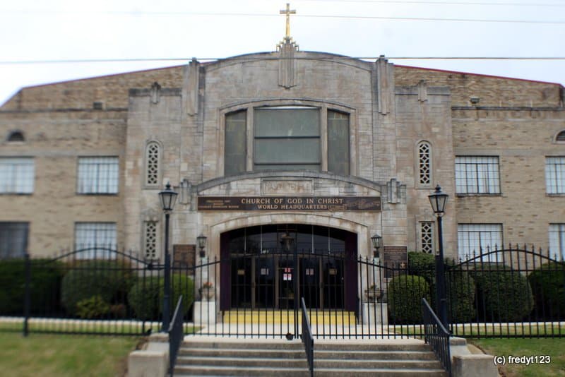front shot of Mason Temple