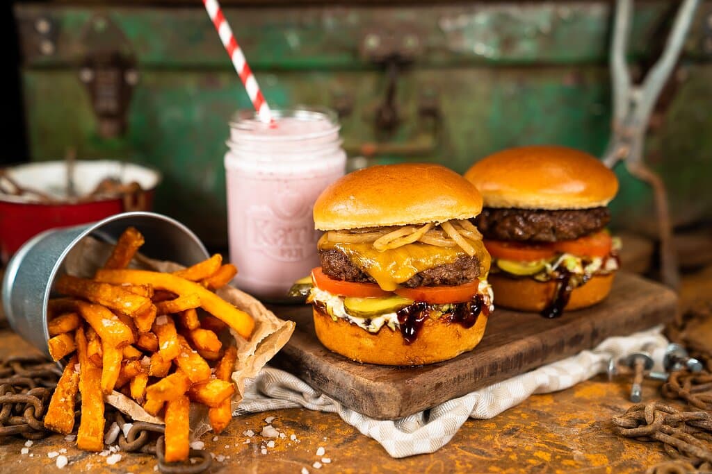 Burger im Menü 